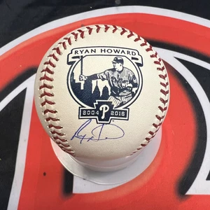 Ryan Howard Signed Retirement Logo Baseball Phillies Autographed Steiner - Picture 1 of 2
