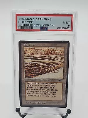 PSA 9 1994 MTG MAGIC THE GATHERING ANTIQUITIES STRIP MINE NO HORIZON - Image 1 of 4