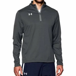 Under Armour UA Grind ¼ Zip MD Graphite Mens Gray White Stripe Sleeves Medium - Picture 1 of 14