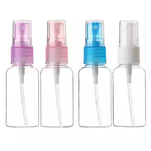 8Pk 1oz Plastic Spray Bottles Empty Refillable Containers w/ Fine Mist Sprayer - Picture 1 of 8