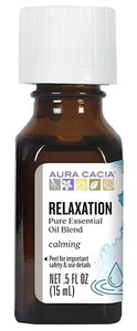 Aura Cacia Relaxation & Calming Pure Essential Oil Blend 0.5 fl oz Pack of 2 - Picture 1 of 5