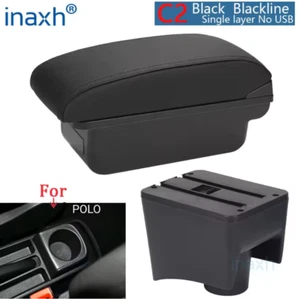 Bracciolo Auto per Volkswagen Polo Mk5 6R 2012-2018 Scatola Portaoggetti Interno - Foto 1 di 5