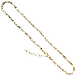 Collana girocollo donna strass catena clavicola collane per - Foto 1 di 12