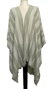 TIME AND TRU grünes Garn gefärbt knielang Poncho Kimono Robe/Abdeckung Einheitsgröße * - Bild 1 von 7