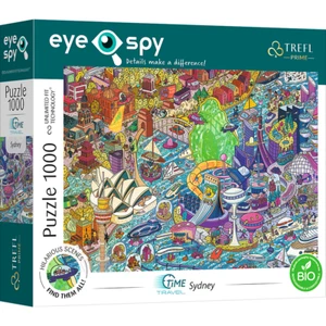 Jigsaw Puzzle 1000 Piece Sydney Australia Comic Style City Eyespy Time Travel - Picture 1 of 3