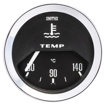 Smiths Classic Electrical Water Temperature Gauge - Black Dial & Chrome Bezel - Image 1 of 4