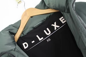 DECJUBA D-LUXE Green Crop Puffer Jacket Size XS Worn Once - Picture 1 of 4