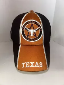 Texas Longhorns Adjustable Hat Cap “The Lone Star State” Texas Embroidery Brim - Picture 1 of 5