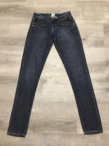 Pantalones de mezclilla para mujer Kaba azul estrás cirtal talla 0 - Imagen 1 de 6