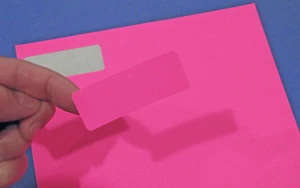 Dayglo Fluorescent Pink 2 5/8 x 1 inch Rectangular Labels 50 Sheets P2610 - Picture 1 of 5