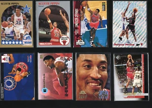 SET BESTEHEND AUS 8 X FLEER STADIUM CLUB TOPPS SKYBOX Scottie Pippen #23 Chicago Bulls HOF - Bild 1 von 1