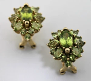 Pendientes oro 375 con peridoto omegabrisur - Imagen 1 de 6