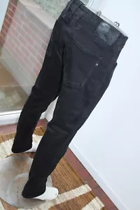 Hombres REPLAY W36 L33 Jeans Cónicos RBJ Negro ANBASS Elástico Slim 36R - Imagen 1 de 22