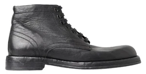 Dolce & Gabbana Schuhe Stiefel schwarz Pferdeleder Perugino EU44 / US11 UVP 1300€ - Bild 1 von 7