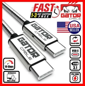 USB-C to USB-C 3.1 Charger Data Cable Rapid Fast Charge Type C PD 20W 5A Power - Picture 1 of 31