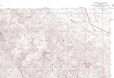 Hayden Quadrangle Arizona 1964 USGS Topo Map 7.5 Minute Topographic - Image 1 of 2