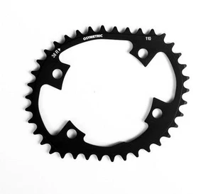 Osymetric BCD110 4 Bolts x 38T Alloy Road Chainring (Black) -For 9000/6800/5800 - Picture 1 of 2