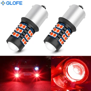 2Pcs BA15s 1156 P21W LED Bulbs Super Red High Bright 3030 SMD Turn Signal Light - Picture 1 of 8