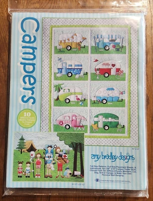 Amy Bradley Designs Quilt Pattern - "Campers" - 40" x 54" - NEW - Image 1 of 4