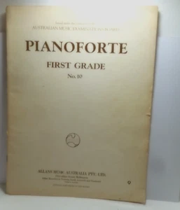 Pianoforte First Grade N0 10 Australian Music Examinations Board P/B 1972 Music - Picture 1 of 1
