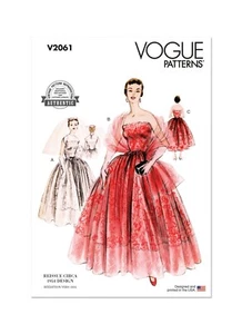 Vogue V2061 Special Design Vintage 1954 Retro Evening Bridal Dress Pattern 18-26 - Picture 1 of 4