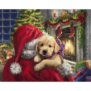 Panel Digital Colección Navidad Papá Noel Cachorro - Imagen 1 de 1