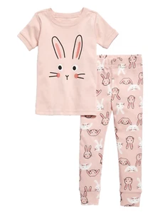 New Pink Old Navy Two Piece Bunny Rabbit PJS Pajama Set Size 3T NWT - Picture 1 of 1