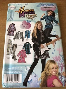 Hanna Montana Simplicity Girls Pants Dress Top Jacket Vest 8.5 10.5 12.5 14.5 16 - Picture 1 of 5