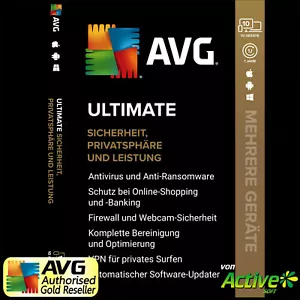 AVG ULTIMATE 2025 10 PC / Geräte 1 Jahr | AntiVirus, Tuneup, VPN, Antitrack | DE - Bild 1 von 4