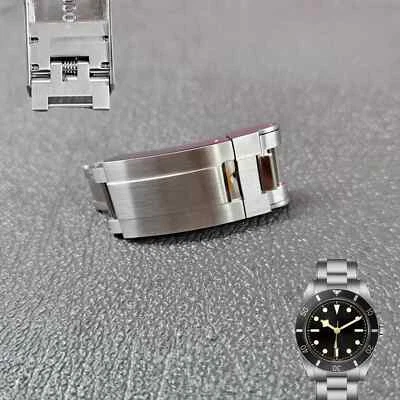 Fits For Tudor Bracelet 16mm Steel Watch Band Clasp Folding Buckle - Image 1 of 4