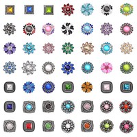 CZ Curved Heart Snap Locket Chunk Snap SKB7090