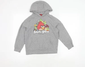 Next Boys Grey Angry Birds Pullover Hoodie 9 Years - Picture 1 of 12