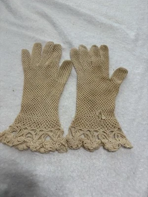 Guantes, Vintage, Infantil, Punto, 8" Largo, Cierre Perla Foto 1 de 2