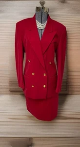 Austin Reed Skirt Suit Size 12 Fits Like 10 Two Piece Set Double Breasted Pocket - Picture 1 of 24