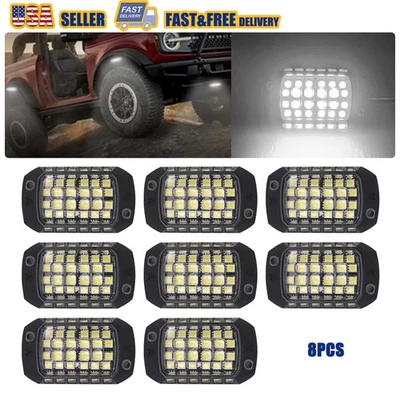 8x White LED Neon Light Underglow Lamp Kit For Chevy Blazer Camaro Express Tahoe - Image 1 of 4