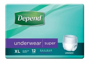 Presale Depend Super Underwear Unisex Xl - Extra Large Carton(4X12pk) - Picture 1 of 1