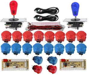 Kit Arcade a 2 giocatori copia Joystick Sanwa pulsanti trasparenti Zero ritardo - Imagen 1 de 5