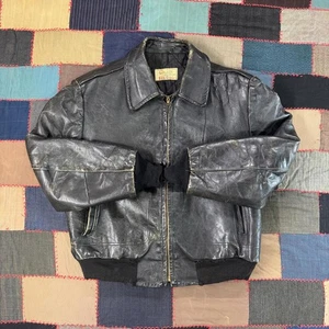 Vintage 50s Irvin Foster Genuine Horsehide Leather Military Bomber Jacket Size M - Bild 1 von 5