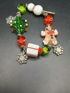 Weihnachten Dehnbar Armband Perlen Charms - Bild 1 von 4