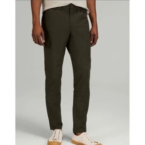 Lululemon ABC Slim Fit Pants Dark Olive Utilitech Mens 34 x 32 - Picture 1 of 11