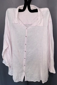 LL Bean Leinenhemd - Plus Damen 3x - hellrosa Knopfleiste - Bild 1 von 2