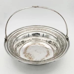 ANTIGUA CESTA DE MANGO OSCILANTE PERFORADA PLACA SHEFFIELD ANTIGUA GEORGE III c1790 - Imagen 1 de 12