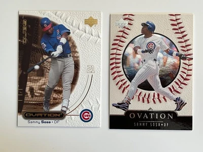 1999 & 2001 Upper Deck Ovation Sammy Sosa Chicago Cubs NR-MT OR BETTER - Image 1 of 2