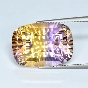 14.63Ct Fancy Cushion Cut, Word Natural Bi-Color Ametrine, Brazil - Picture 1 of 1