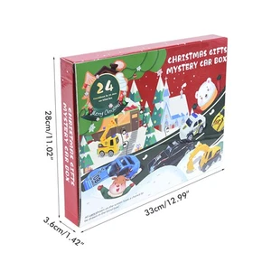 Christmas Advent Calendar 24 Days Countdown Calendar Toys Pull Back Cars Vehi - Picture 1 of 10