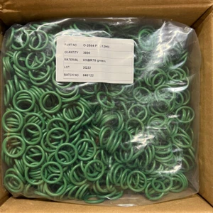 Quantity: 3000 , Parker Seals O-Ring O Ring , HNBR70 Green , 0-2564-PTC12HN - Picture 1 of 3