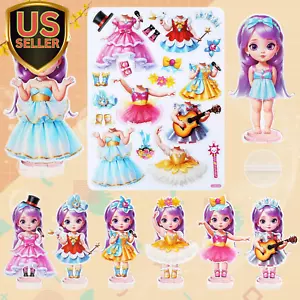 Magnetic Dress up Dolls,Paper Dolls for Girls Ages 4-10,DIY Princess Magnetic... - Picture 1 of 1