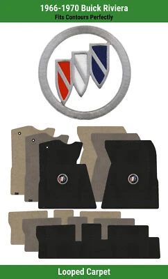 Alfombrillas delanteras y traseras Lloyd Classic Loop para Buick Riviera '66-70 con emblema Buick Foto 1 de 4