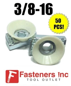 (QTY 50) 3/8"-16 Cono / Dadi vorticosi per Unistrut/Canale B 4147EZ P1008T EG - Foto 1 di 6