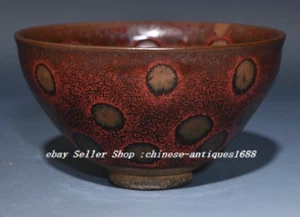 Cuencos de porcelana de 5"" antiguos de la dinastía de la canción china Jian Kiln para palacio - Imagen 1 de 8